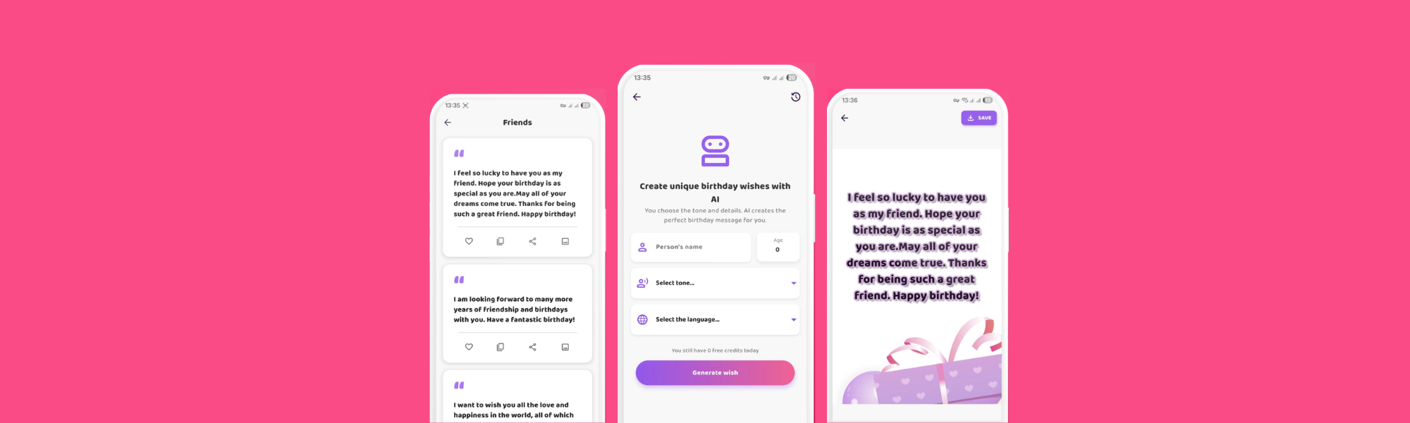 Happy Birthday Wishes with AI project preview