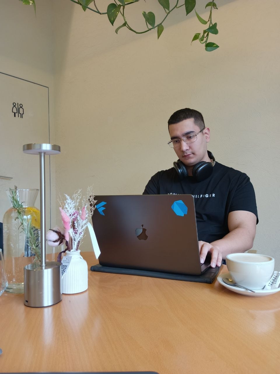 BaDi Systems team member at laptop